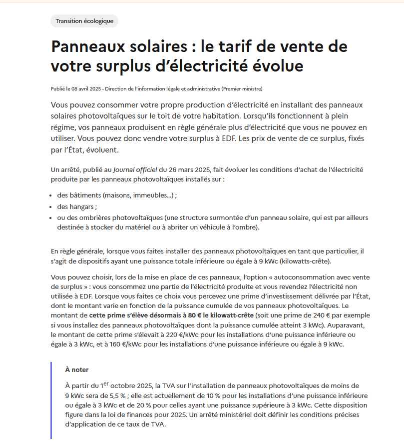 Tva 5.5 Photovoltaïque
